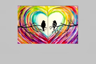 'Pair of Love Birds' - A Couple's Painting